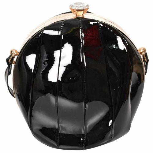 black ball clutch bag